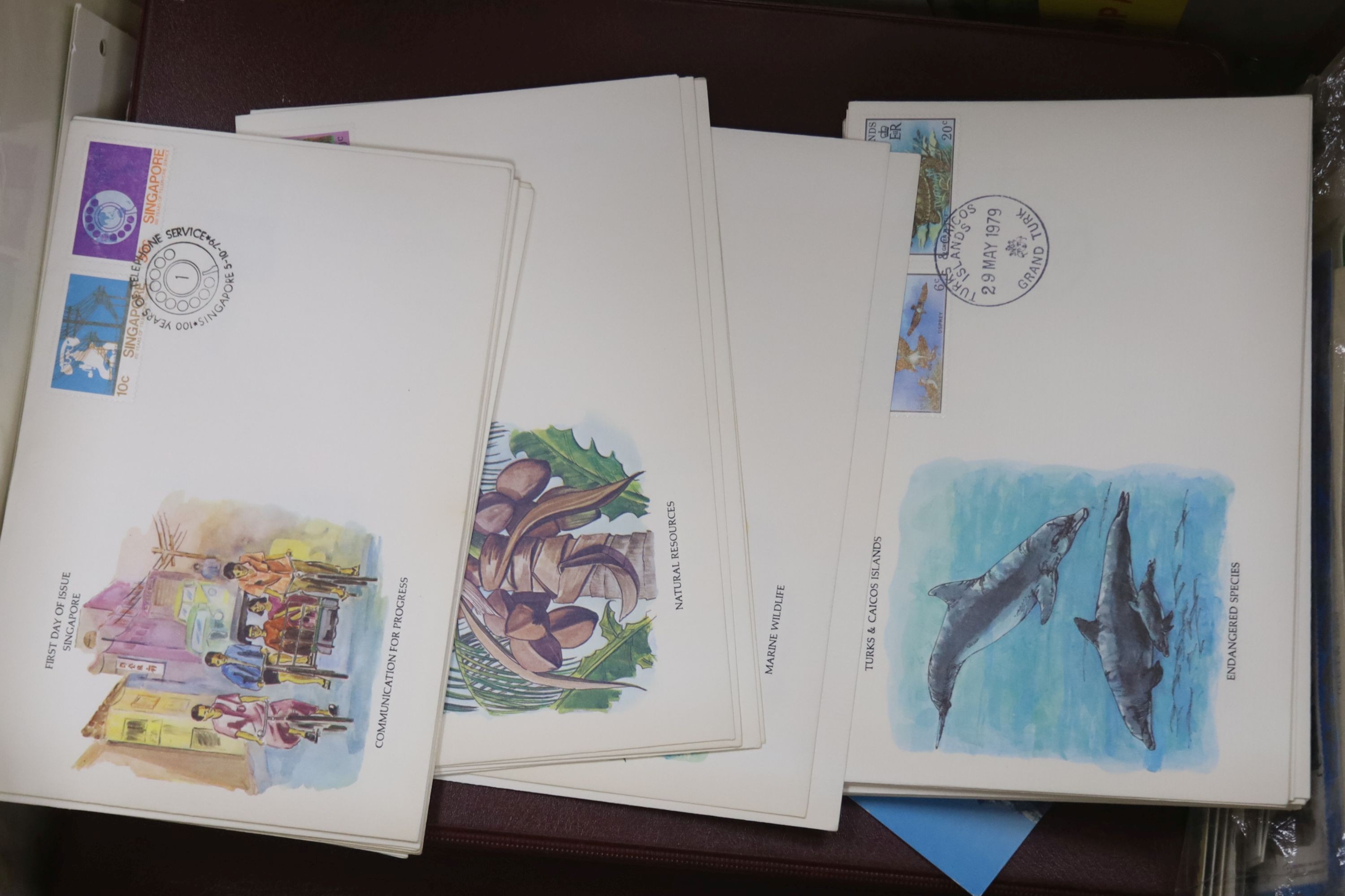 Various world stamps and first day covers, in albums and loose.